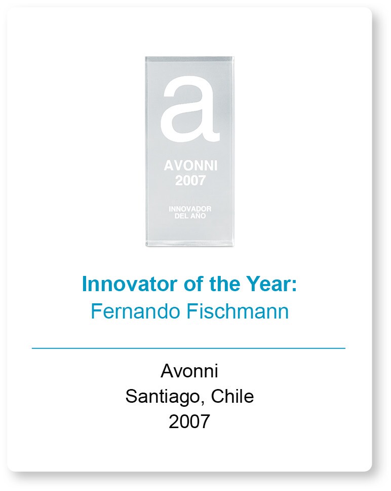 Avonni 2007 Innovator of the Year award, Fernando Fischmann, Chile